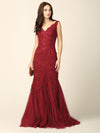 Prom Long Sleeveless Formal Fitted Lace Dress - The Dress Outlet