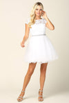 Prom Short Cap Sleeve Homecoming Cocktail Dress Sale - The Dress Outlet