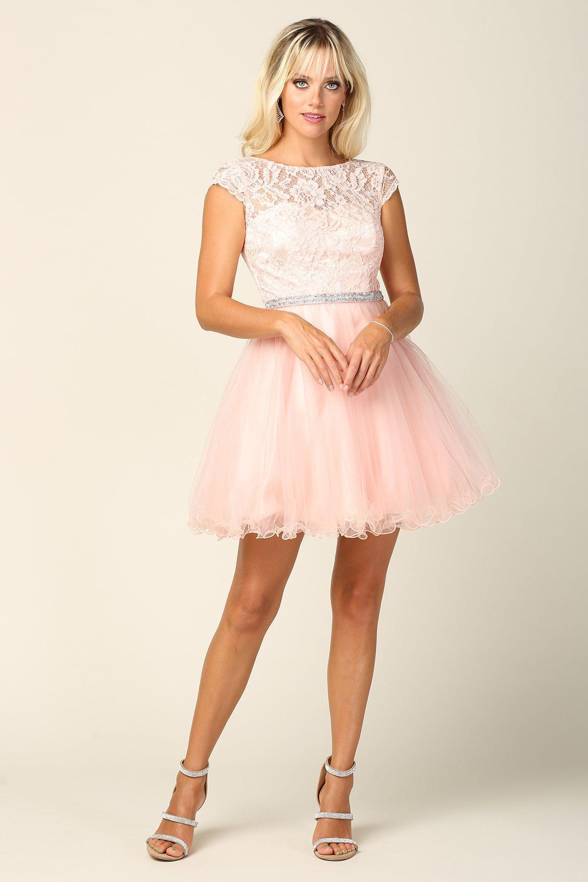 Prom Short Cap Sleeve Homecoming Cocktail Dress Sale - The Dress Outlet