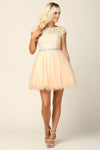 Prom Short Cap Sleeve Homecoming Cocktail Dress Sale - The Dress Outlet