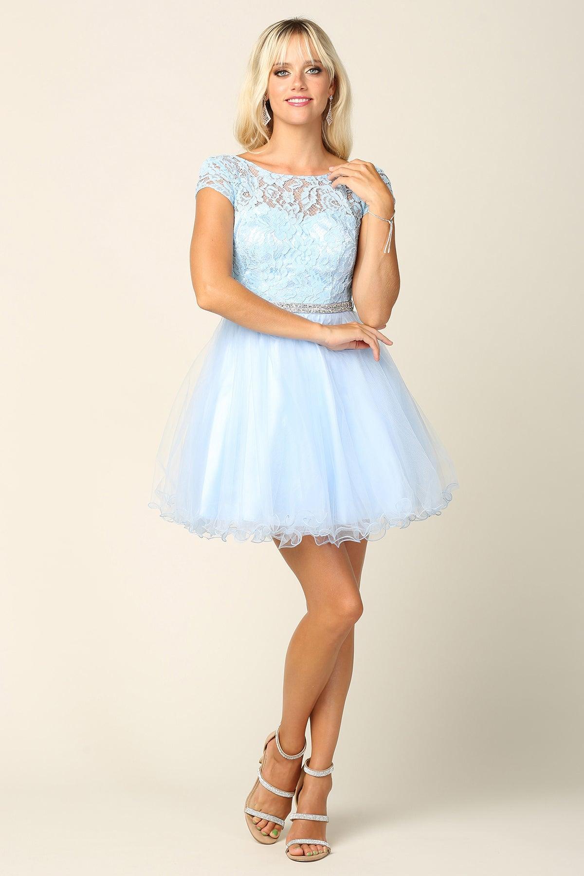 Prom Short Cap Sleeve Homecoming Cocktail Dress Sale - The Dress Outlet