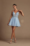 Prom Short Homecoming Glitter Dress - The Dress Outlet