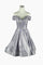 Prom Short Metallic Off Shoulder Homecoming Dress - The Dress Outlet