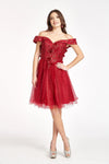 Prom Short Off Shoulder Homecoming Cocktail Dress - The Dress Outlet