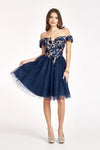 Prom Short Off Shoulder Homecoming Cocktail Dress - The Dress Outlet