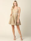 Prom Short Sleeveless Metallic Cocktail Dress - The Dress Outlet