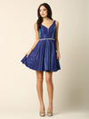 Prom Short Sleeveless Metallic Cocktail Dress - The Dress Outlet