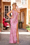 Prom Dresses Long One Shoulder Feather Skirt Prom Dress Pink