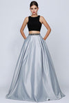 Quinceanera Long Ball Gown Beaded Two Piece Dress - The Dress Outlet