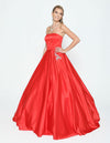 Quinceanera Prom Long Strapless Beaded Ball Gown - The Dress Outlet