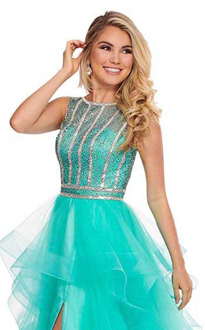 Rachel Allan High Long Formal Prom Dress 6512 - The Dress Outlet