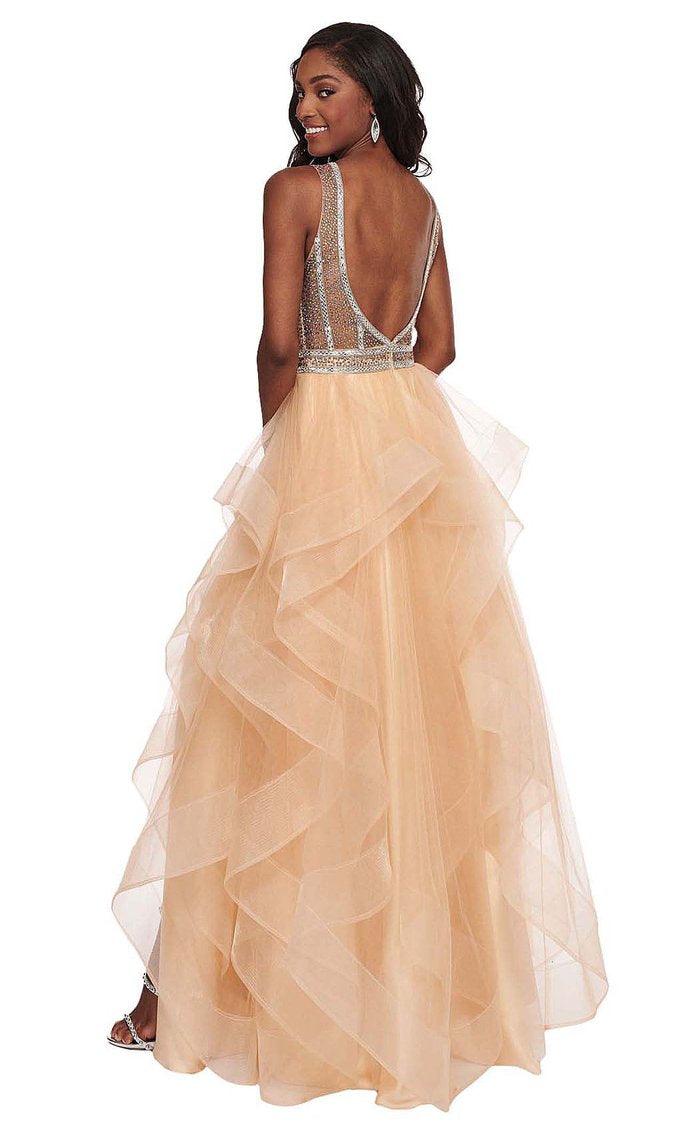 Rachel Allan High Long Formal Prom Dress 6512 - The Dress Outlet