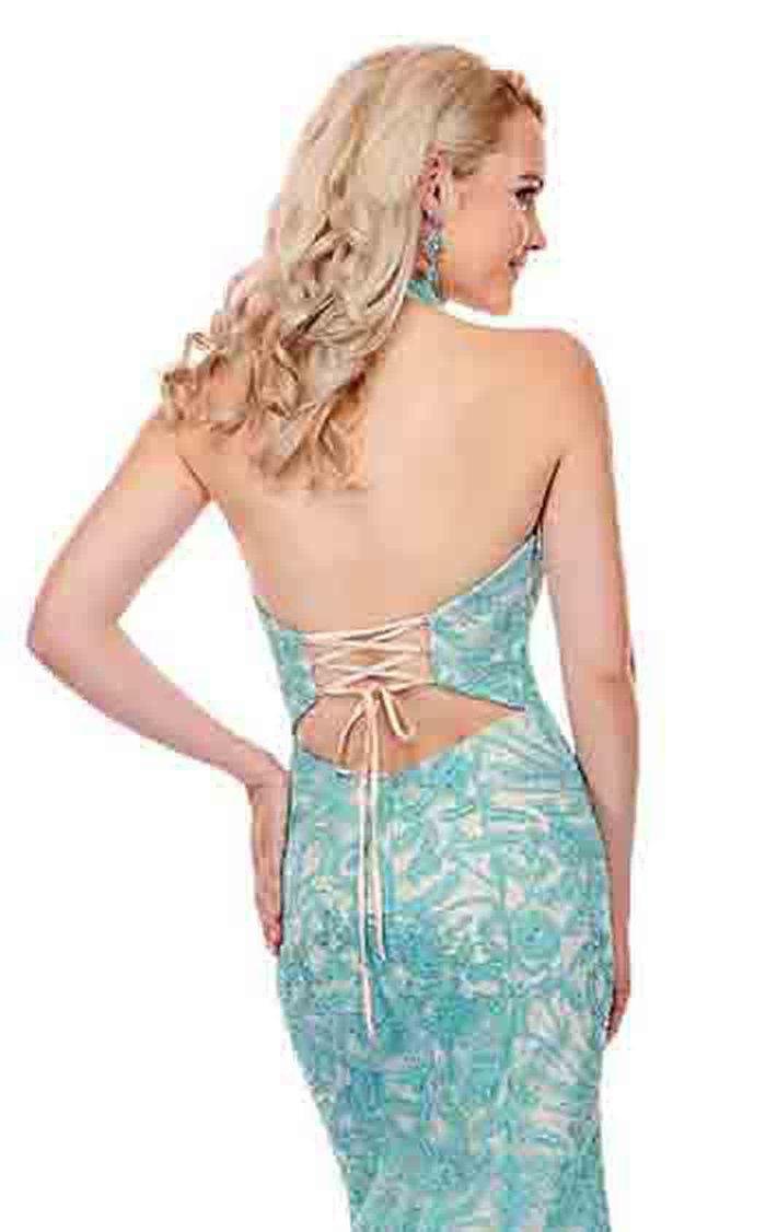 Rachel Allan Long Halter Mermaid Prom Dress 6496 - The Dress Outlet