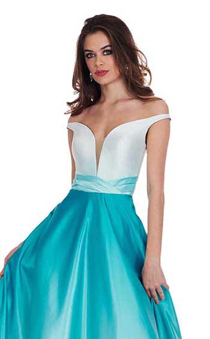 Rachel Allan Long Off Shoulder Prom Dress 6552 - The Dress Outlet