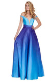 Rachel Allan Long Off Shoulder Prom Dress 6552 - The Dress Outlet