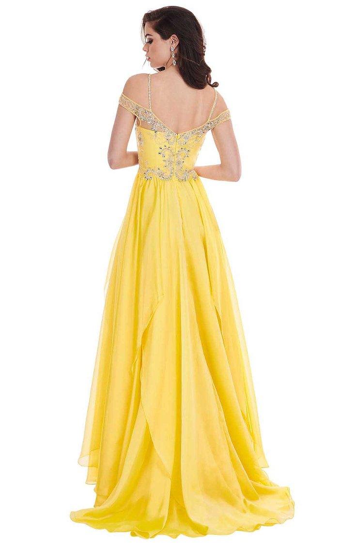 Rachel Allan Long Off Shoulder Prom Dress  6591 - The Dress Outlet