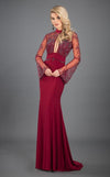 Rachel Allan Long Sleeve Fitted Formal Dress 8266 - The Dress Outlet