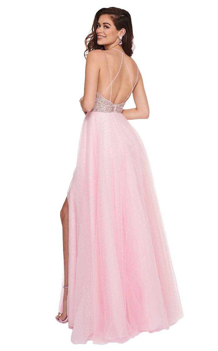 Rachel Allan Long Spaghetti Strap Prom Dress 6493 - The Dress Outlet