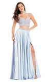 Rachel Allan Long Two Piece Beaded Prom Dress 6083 - The Dress Outlet