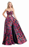 Rachel Allan Long Two Piece Floral Prom Dress 6073 - The Dress Outlet