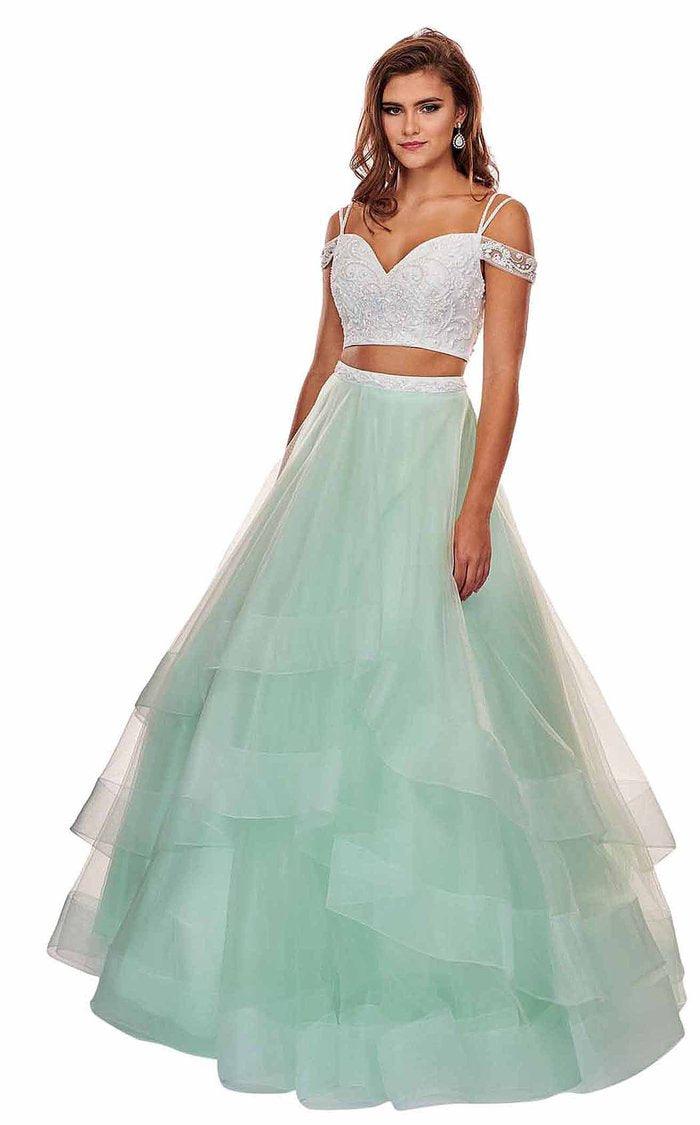 Rachel Allan Long Two Piece Prom Ball Gown 6434 - The Dress Outlet