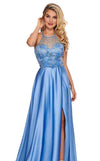 Rachel Allan Prom Beaded Halter Long Dress 6487 - The Dress Outlet