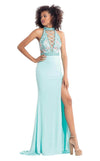 Rachel Allan Prom Formal Long Halter Dress 6052 - The Dress Outlet