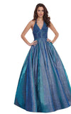 Rachel Allan Prom Halter Long Ball Gown 6414 - The Dress Outlet