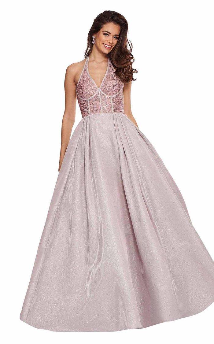 Rachel Allan Prom Halter Long Ball Gown 6414 - The Dress Outlet