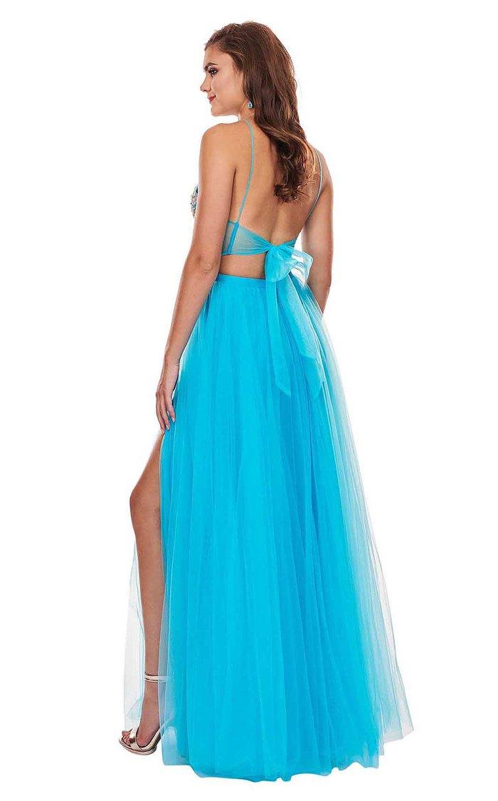 Rachel Allan Prom Halter Long Prom Dress 6596 - The Dress Outlet