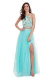 Rachel Allan Prom Halter Long Prom Dress 6596 - The Dress Outlet