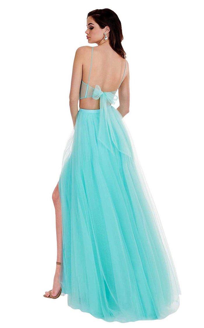 Rachel Allan Prom Halter Long Prom Dress 6596 - The Dress Outlet