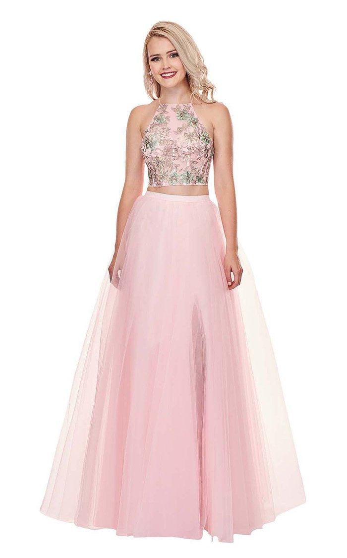 Rachel Allan Prom Halter Long Prom Dress 6596 - The Dress Outlet