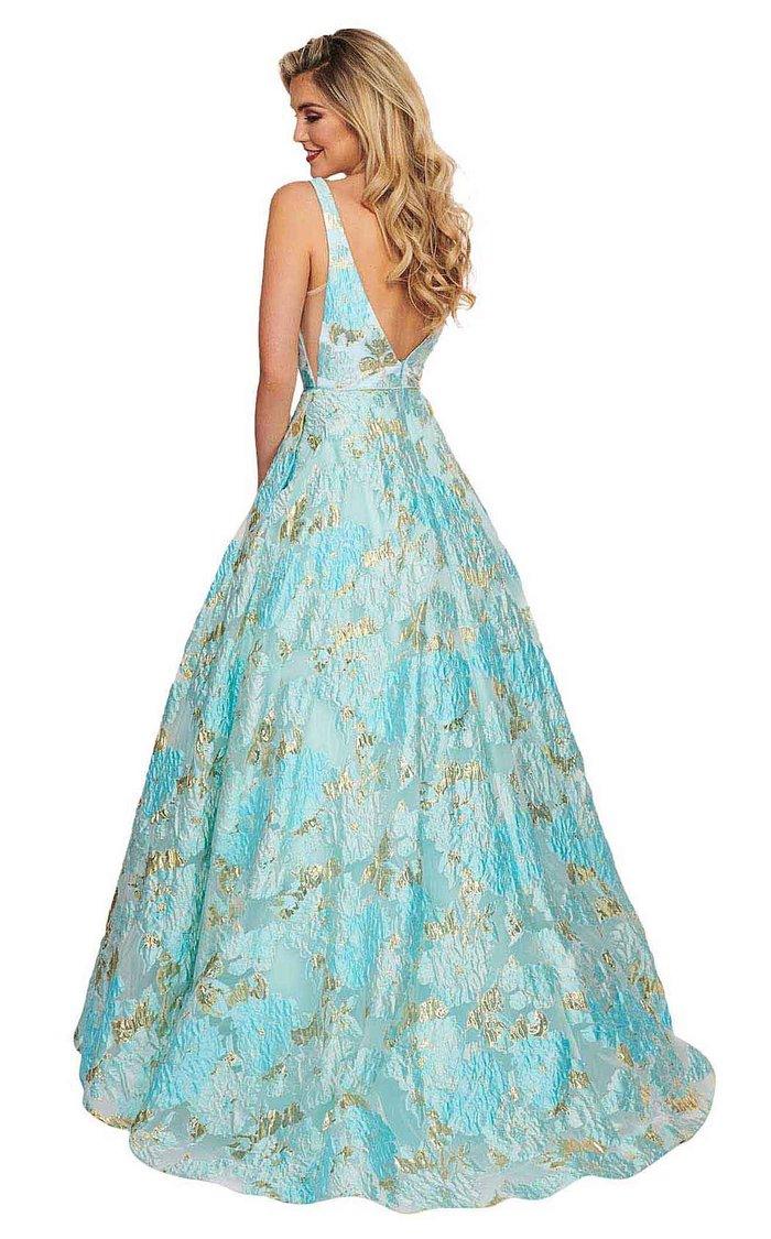 Rachel Allan Prom Long Brocade Ball Gown 6564 - The Dress Outlet