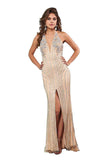 Rachel Allan Prom Long Formal Halter Dress 6404 - The Dress Outlet