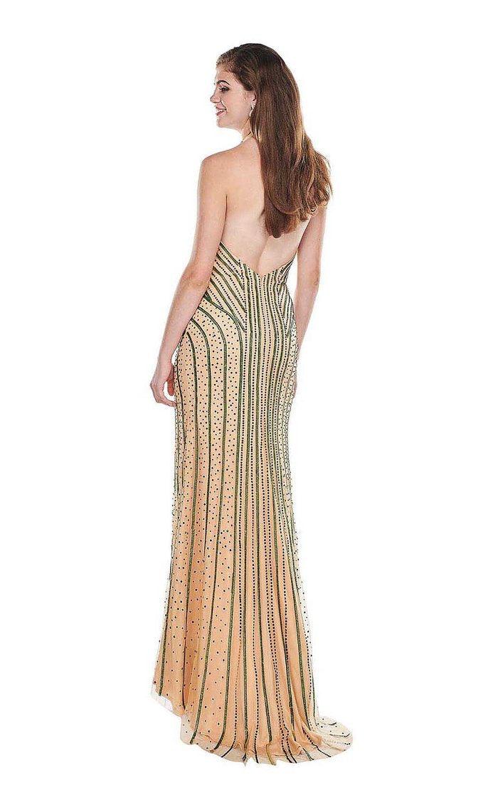 Rachel Allan Prom Long Formal Halter Dress 6404 - The Dress Outlet