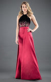 Rachel Allan Prom Long Halter Beaded Dress 8279 - The Dress Outlet