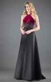 Rachel Allan Prom Long Halter Beaded Dress 8279 - The Dress Outlet