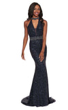 Rachel Allan Prom Long Halter Formal Dress 6480 - The Dress Outlet