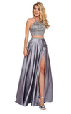 Rachel Allan Prom Long Halter Formal Dress 6497 - The Dress Outlet