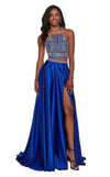 Rachel Allan Prom Long Halter Formal Dress 6497 - The Dress Outlet