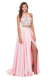 Rachel Allan Prom Long Halter Formal Dress 6497 - The Dress Outlet