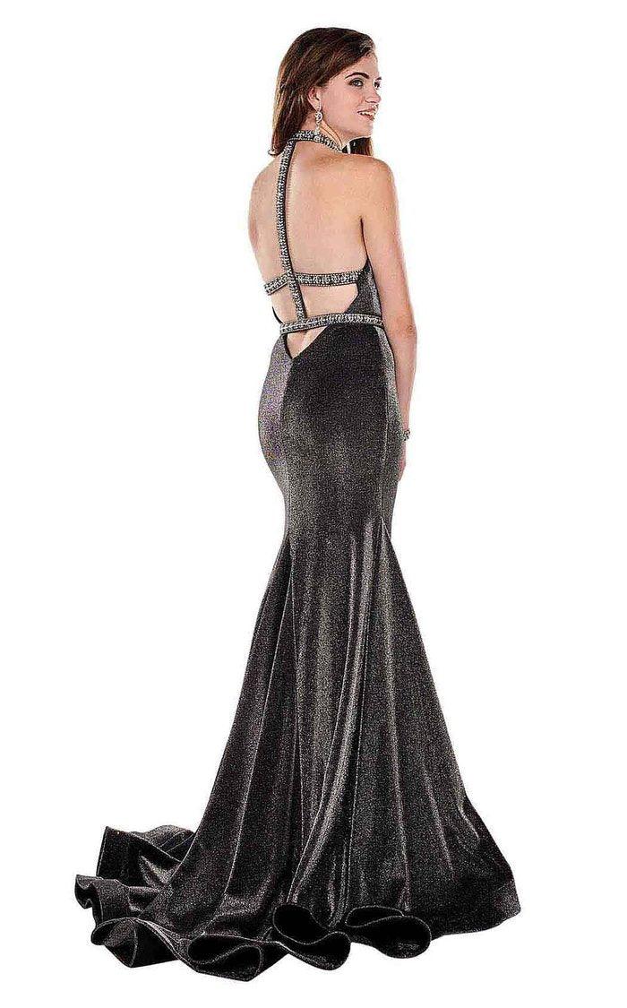 Rachel Allan Prom Long Halter Mermaid Dress 6436 - The Dress Outlet