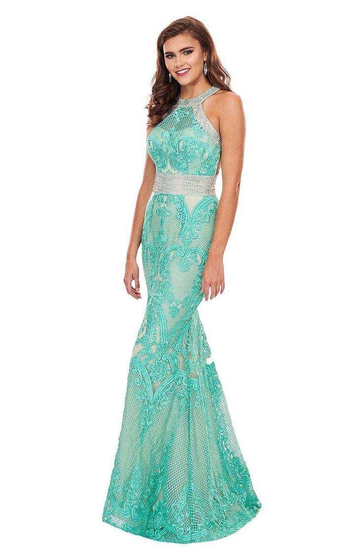 Rachel Allan Prom Long Halter Mermaid Dress 6462 - The Dress Outlet