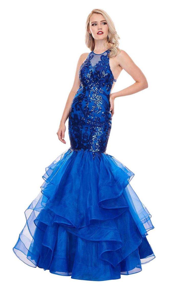 Rachel Allan Prom Long Halter Mermaid Dress 6582 - The Dress Outlet