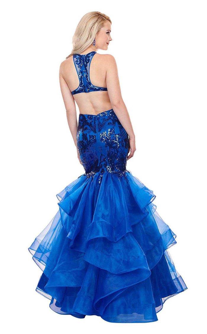 Rachel Allan Prom Long Halter Mermaid Dress 6582 - The Dress Outlet