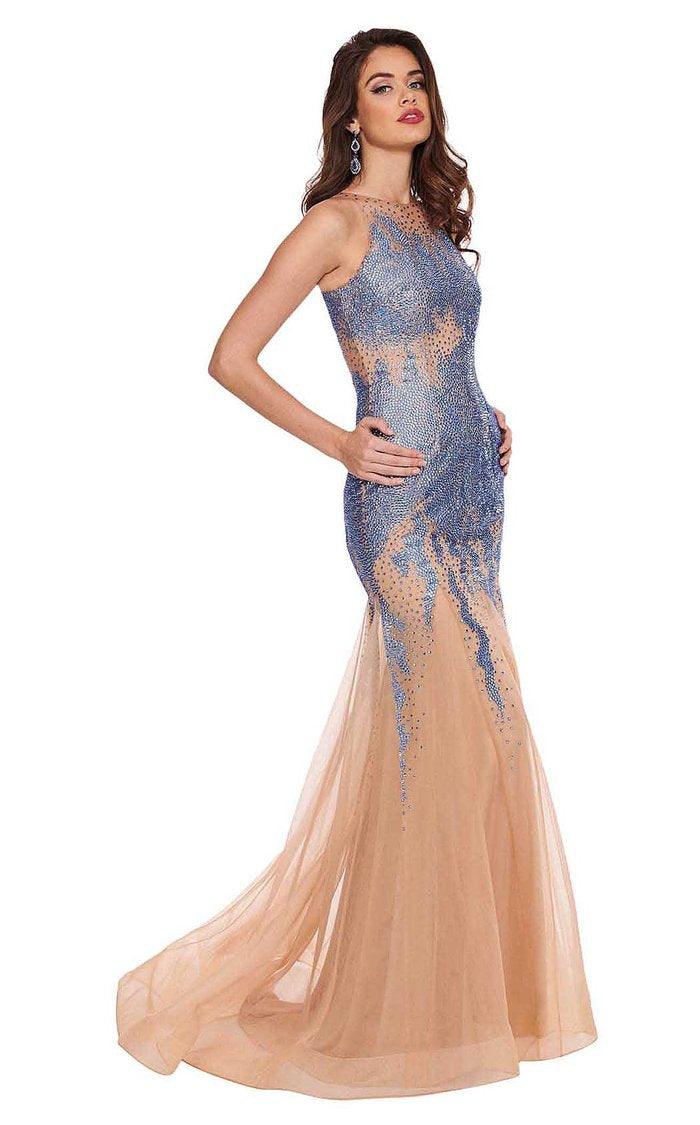 Rachel Allan Prom Long Halter Trumpet Dress 6452 - The Dress Outlet