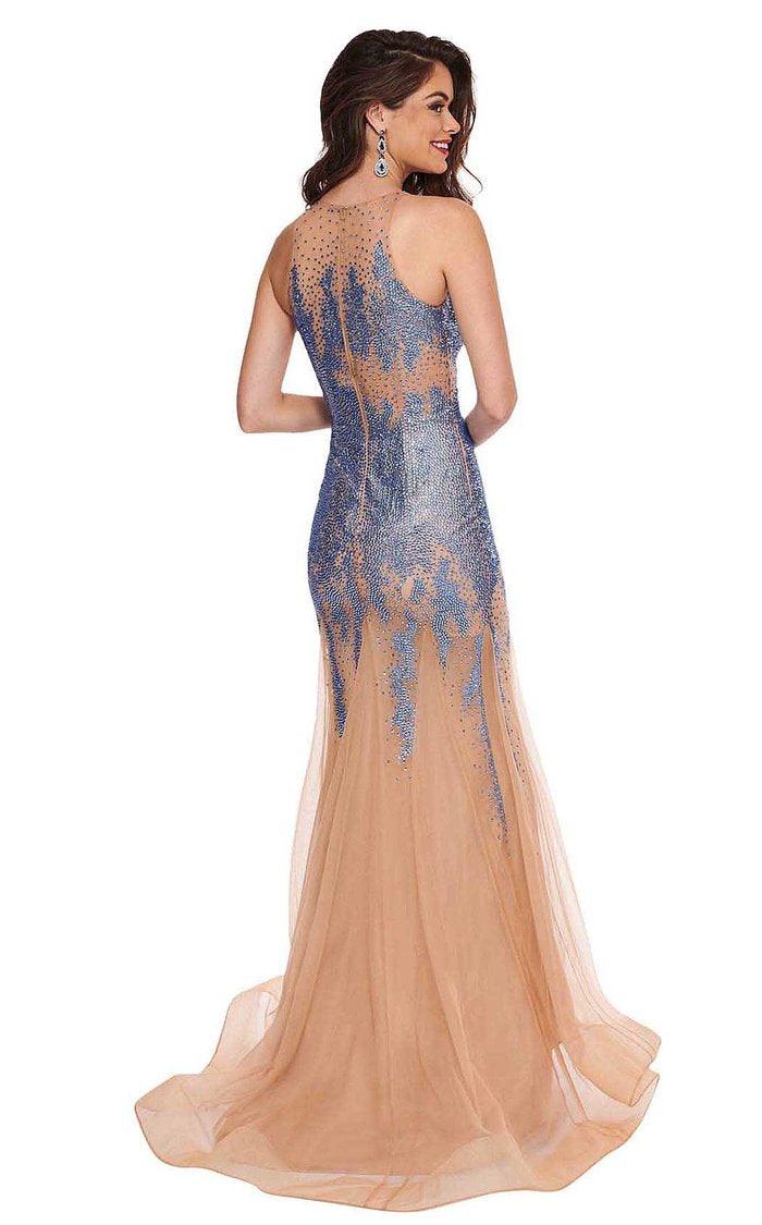 Rachel Allan Prom Long Halter Trumpet Dress 6452 - The Dress Outlet