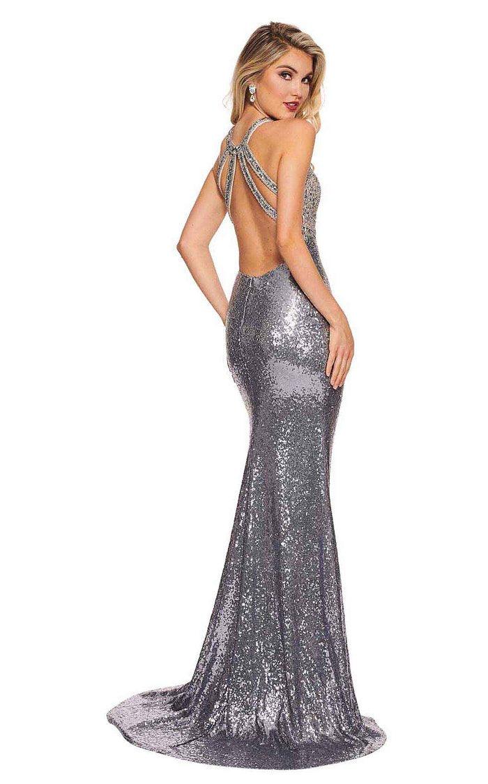 Rachel Allan Prom Long Halter Trumpet Dress 6630 - The Dress Outlet