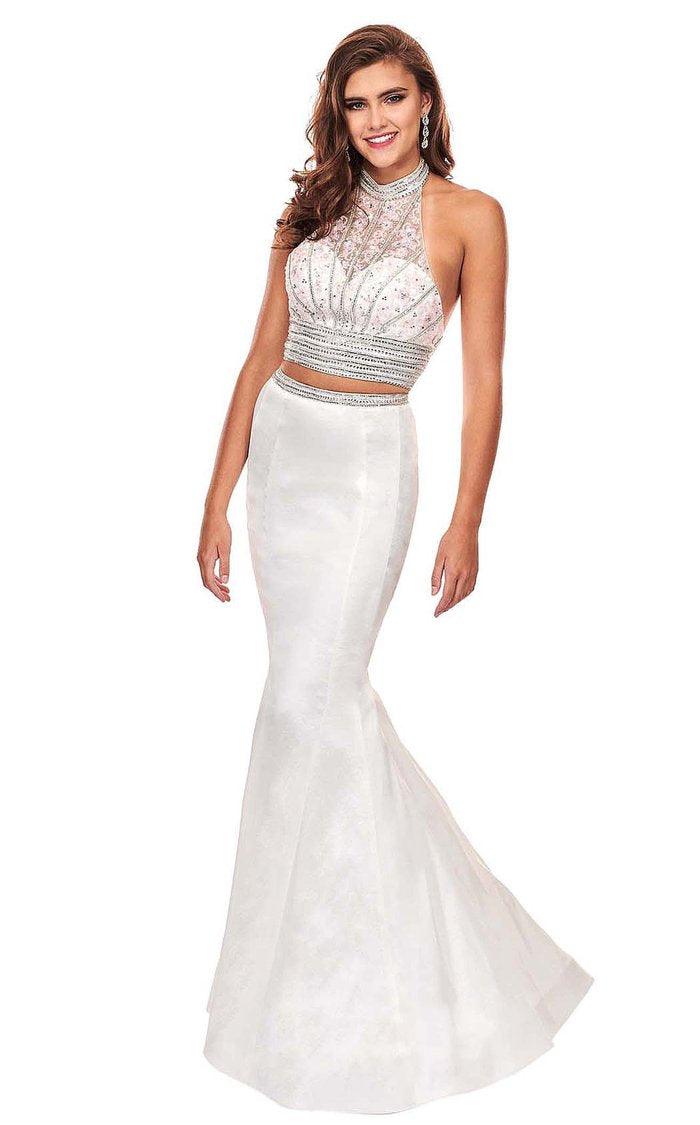 Rachel Allan Prom Long Halter Two Piece Dress 6511 - The Dress Outlet